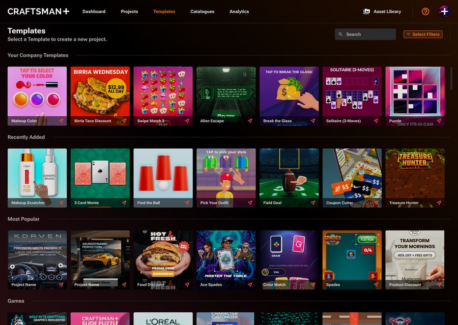 The template library at platform level